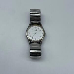 Caravelle Bulova Quartz Watch 41A23 Men Tone White Dial Watch Untested